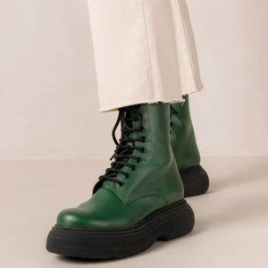ALOHAS Laced Boots, Gouache Cucumber Green